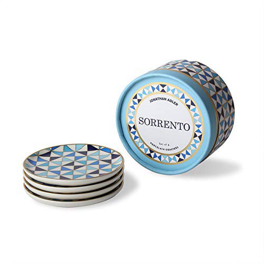 Sorrento Blue and Gold Ceramic Coaster Set