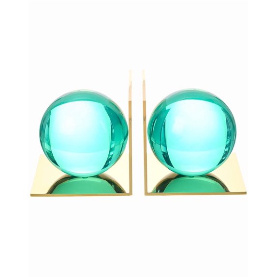 Jonathan Adler Globo Bookend Set, Green