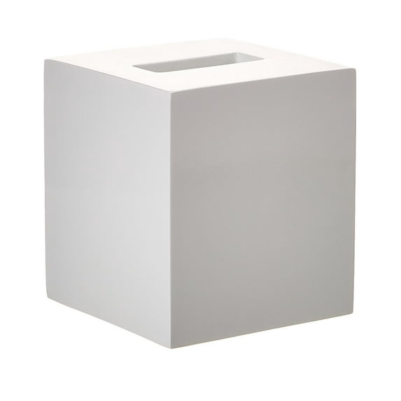 Jonathan Adler Lacquer Tissue Box, White