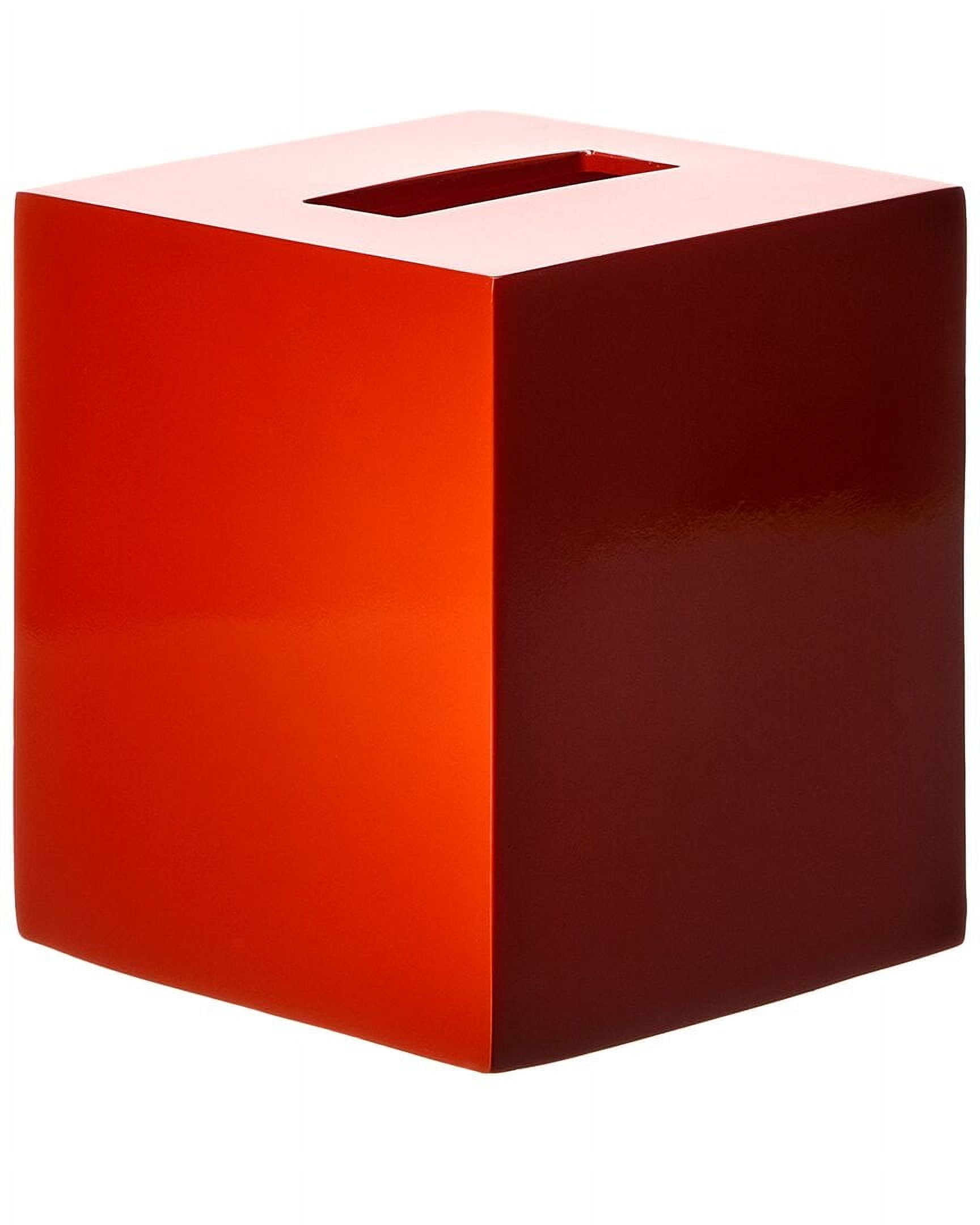 White High Gloss Lacquer Freestanding Tissue Box