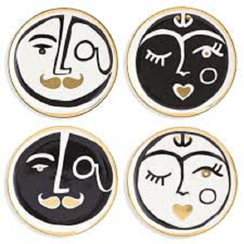 Jonathan Adler Marseilles Coasters, Black