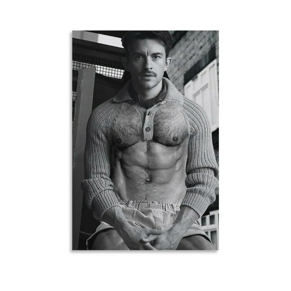 Jonathan Bailey Black And White Poster Artworks Canvas Poster Room Aesthetic Wall Art Prints Home Modern Decor Gifts 12x18inch(30x45cm)