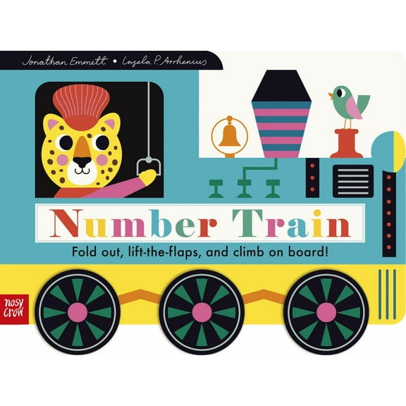 Number Train: Fold Out, Lift-The-Flaps, and Climb on Board! (Board Book)