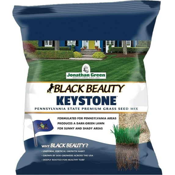 Jonathan Green 10360 Black Beauty Keystone PA Grass Seed Made for Pennsylvania - Cool Season Lawn Seed 3 lb