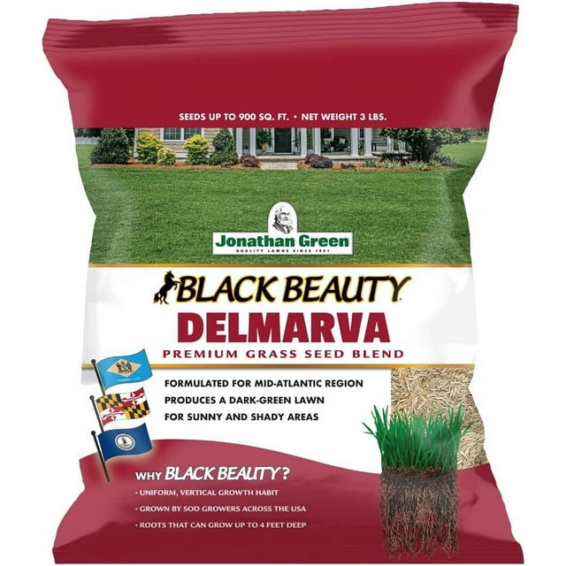 Jonathan Green 10390 Black Beauty Delmarva Grass Seed Made for Maryland
