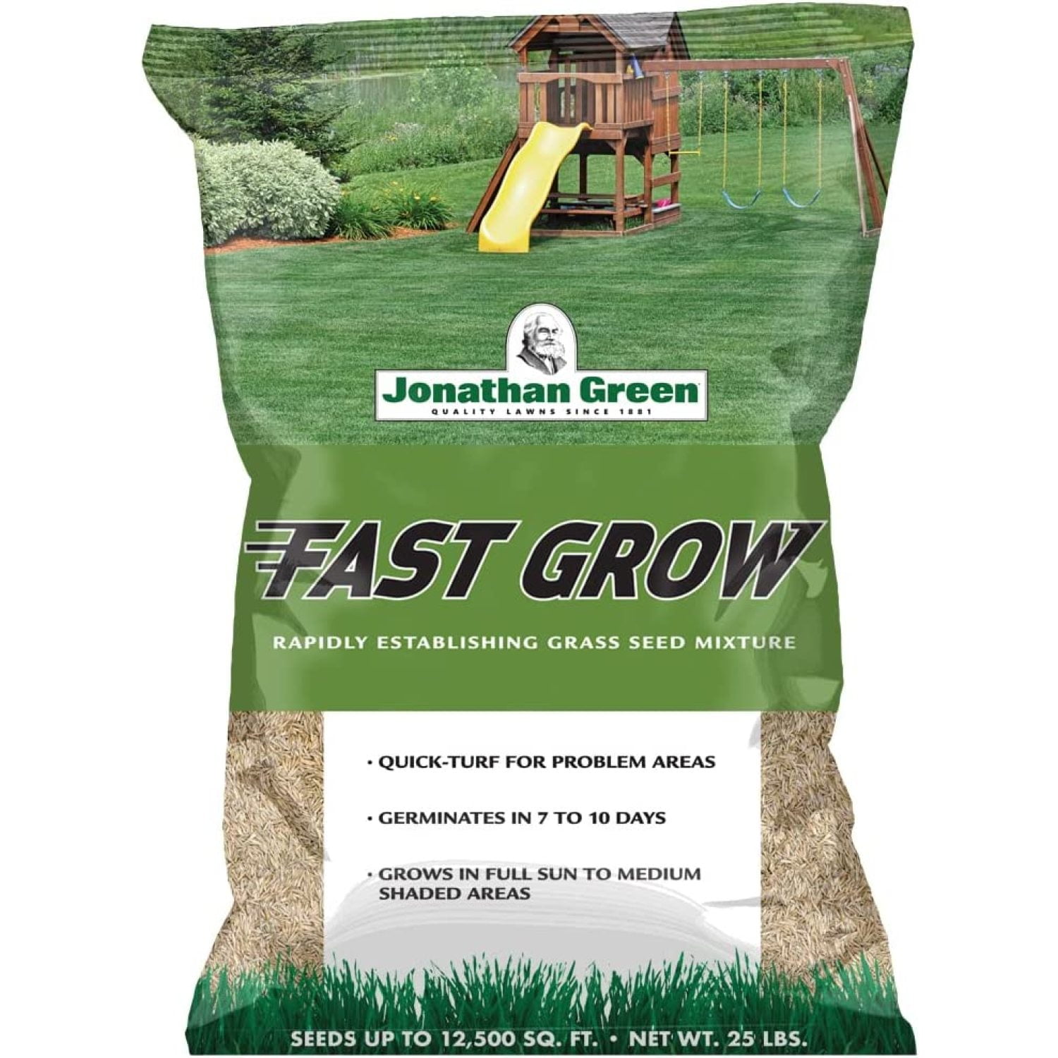 Jonathan Green (10810) Fast Grow Grass Seed Cool Season Lawn Seed (25 lb)