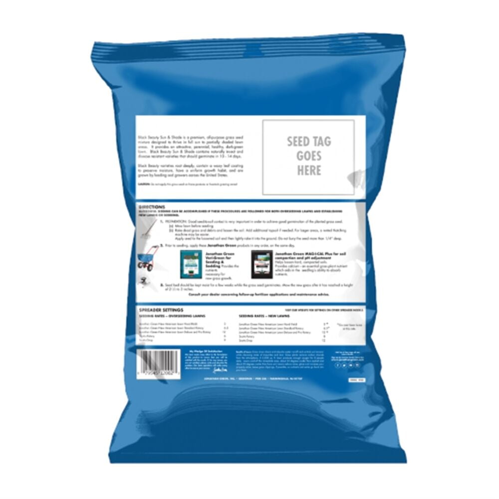 Jonathan Green (12002) Black Beauty Sun & Shade Grass Seed, 3lb bag
