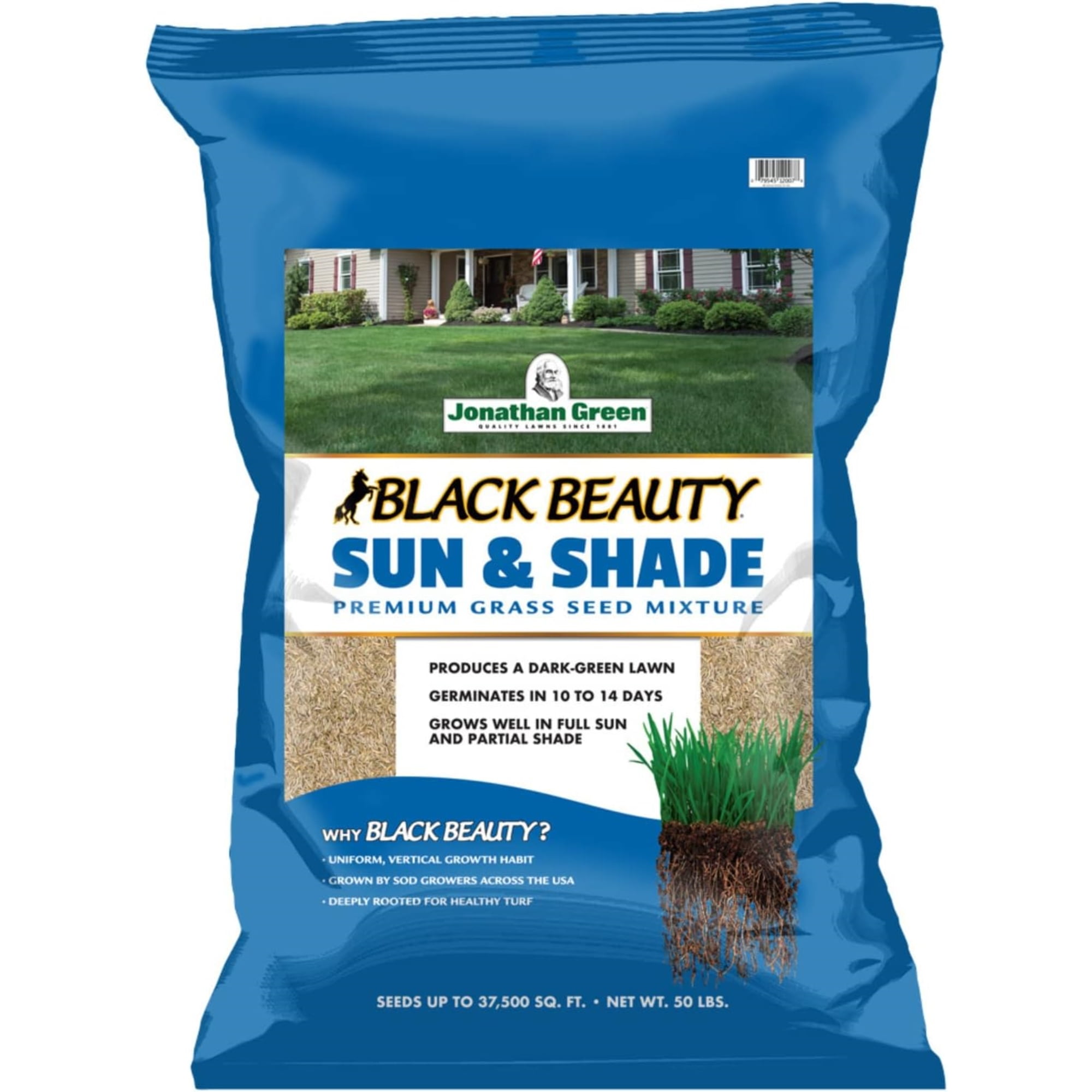 Jonathan Green Black Beauty Sun & Shade Grass Seed - Disease-Resistant - 50 lb
