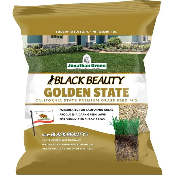 Jonathan Green Black Beauty Golden State California Cool Season Grass Seed, 1 lb