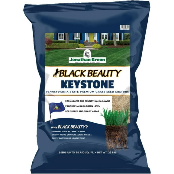 Jonathan Green Black Beauty Keystone All Grasses Sun or Shade Grass Seed 25 lb
