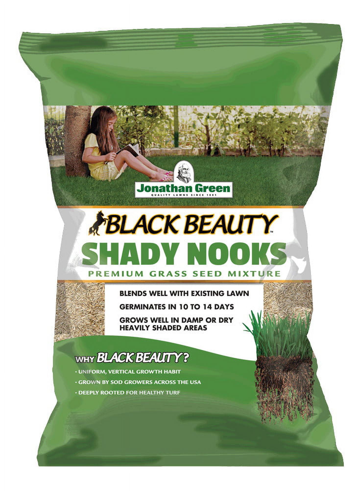 Jonathan Green Black Beauty Shady Nooks Mixed Full Shade Grass Seed 25