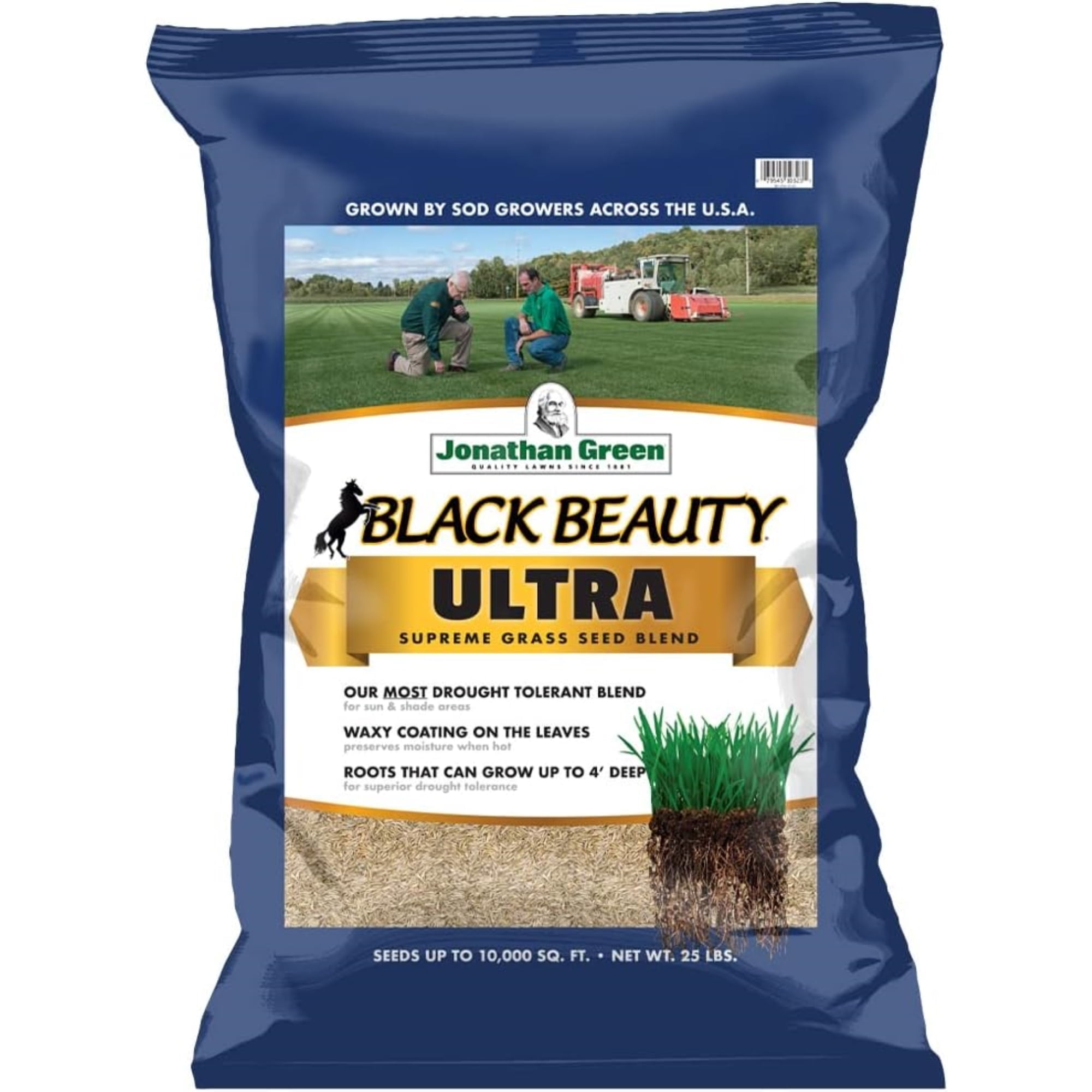 Jonathan Green Black Beauty Ultra Grass Seed, Cool Season Lawn Seed, 25lbs
