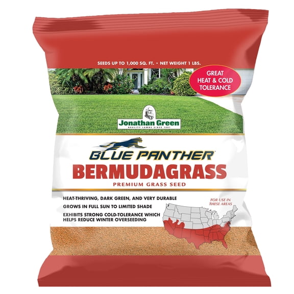 Jonathan Green Blue Panther Bermudagrass Premium Grass Seed, 1lb (1,000 sq ft Coverage)