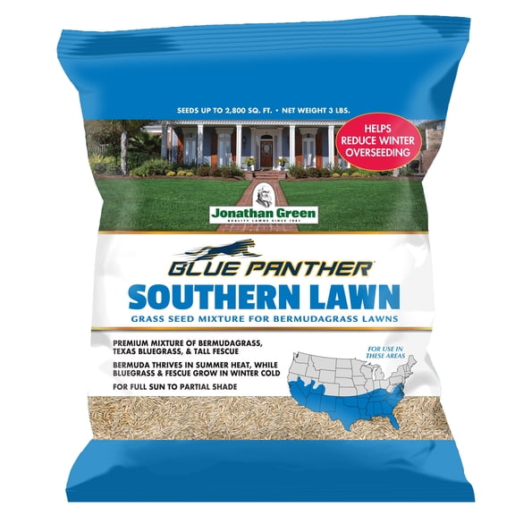 Jonathan Green Blue Panther Southern Lawn Grass Seed Mixture, 3lb (2,800 sq ft Coverage)