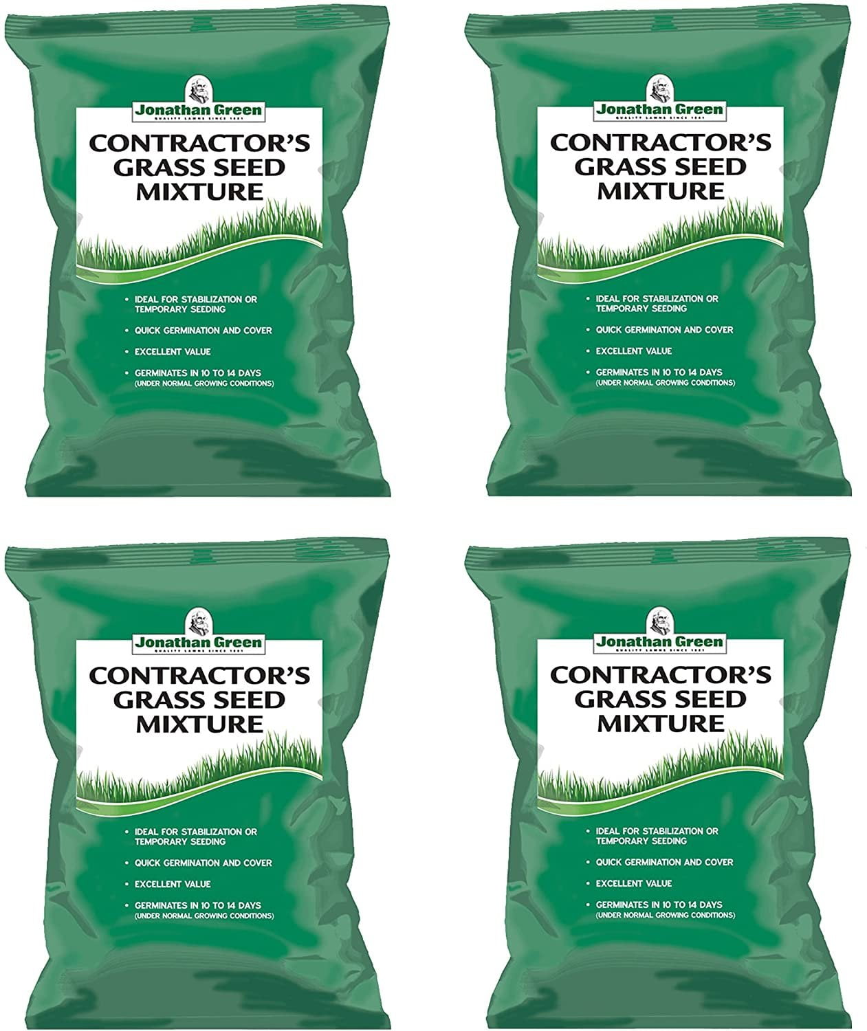 Jonathan Green Contractor's Grass Seed Mix, 25-Pound 4 Pack