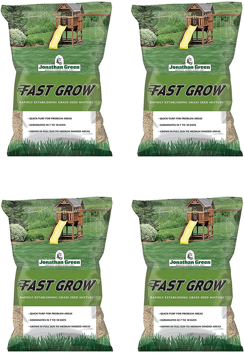 Jonathan Green Fast Grow Grass Seed, 7Pound 4 Pack