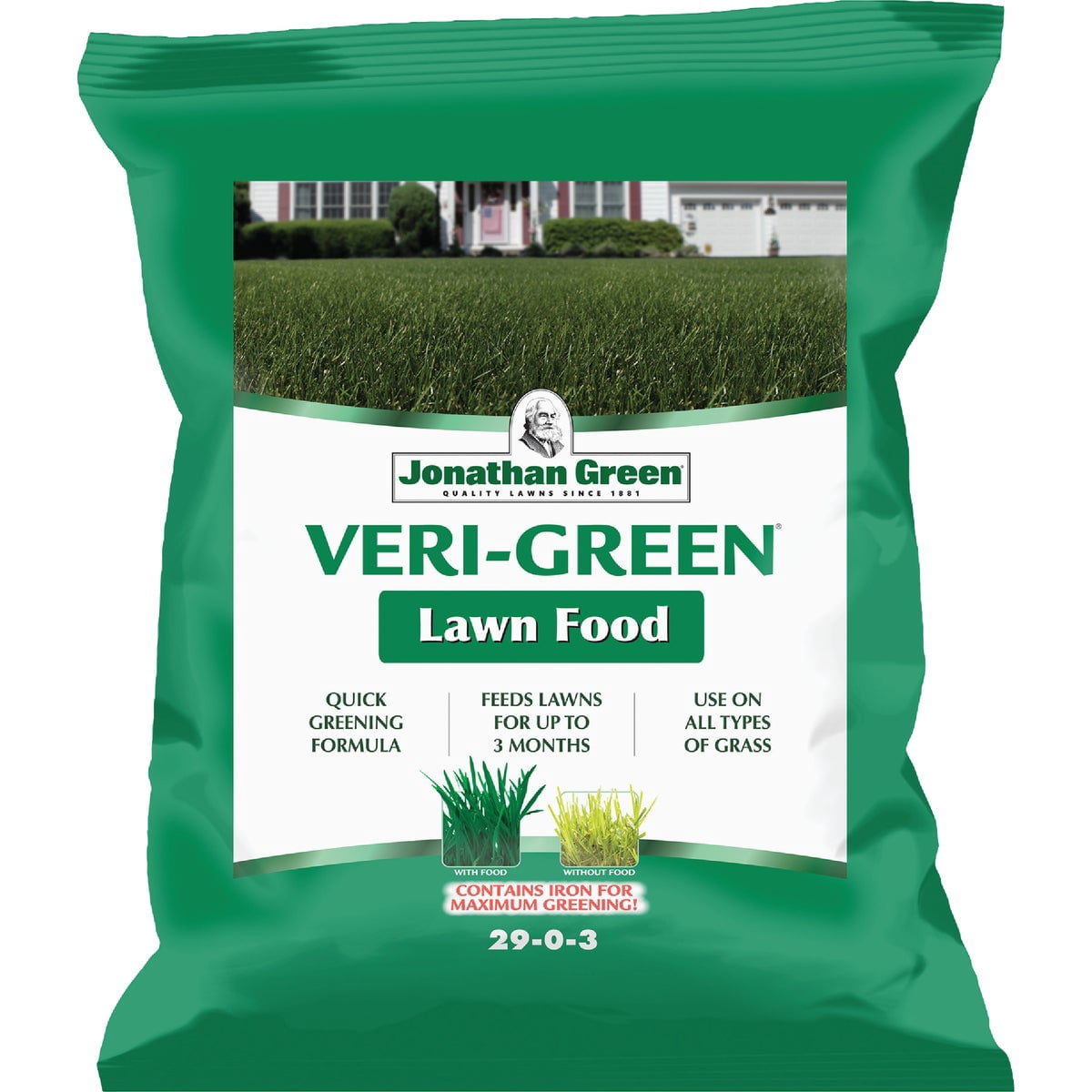 Jonathan Green Green Up Lawn Fertilizer, 29-0-3 15.6 lbs with No Phosphorus Formula