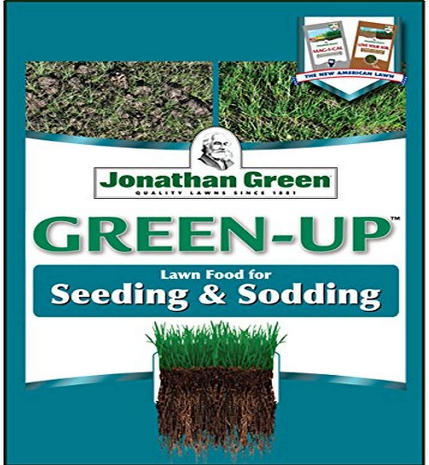 Jonathan Green & Sons, 11543 Green Up 12188, Seeding & Sodding Lawn Fertilizer, 15000 sq. ft