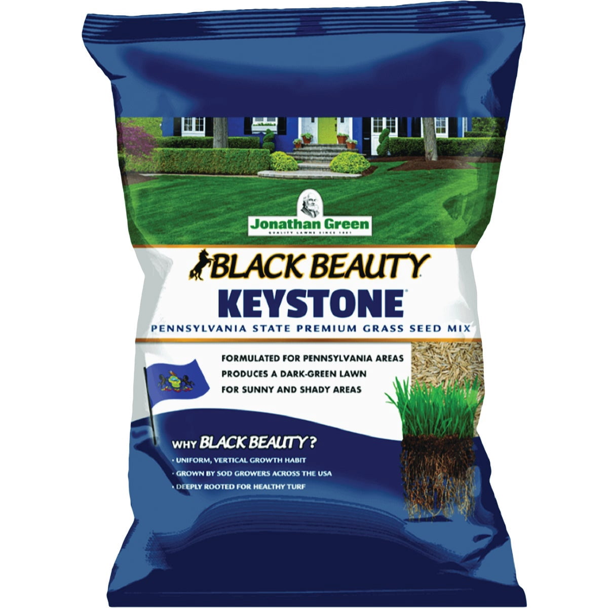 Jonathan Green Beauty Keystone Grass Seed Mixture - Disease-Resistant - 7 lbs