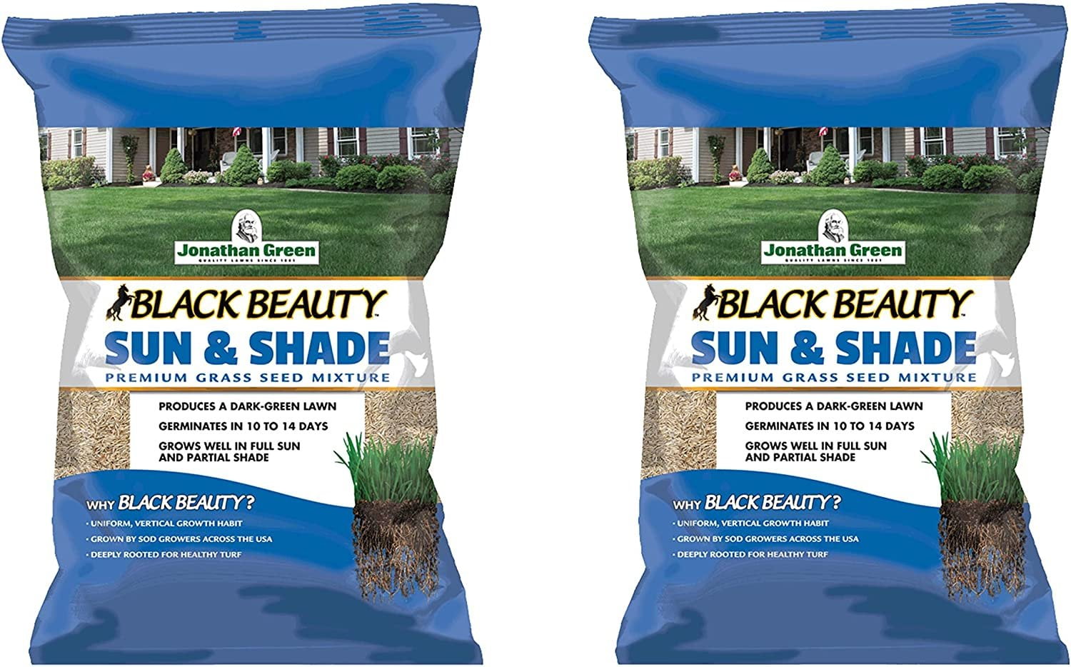 Jonathan Green Sun and Shade Grass Seed, 7Pound 2 Pack