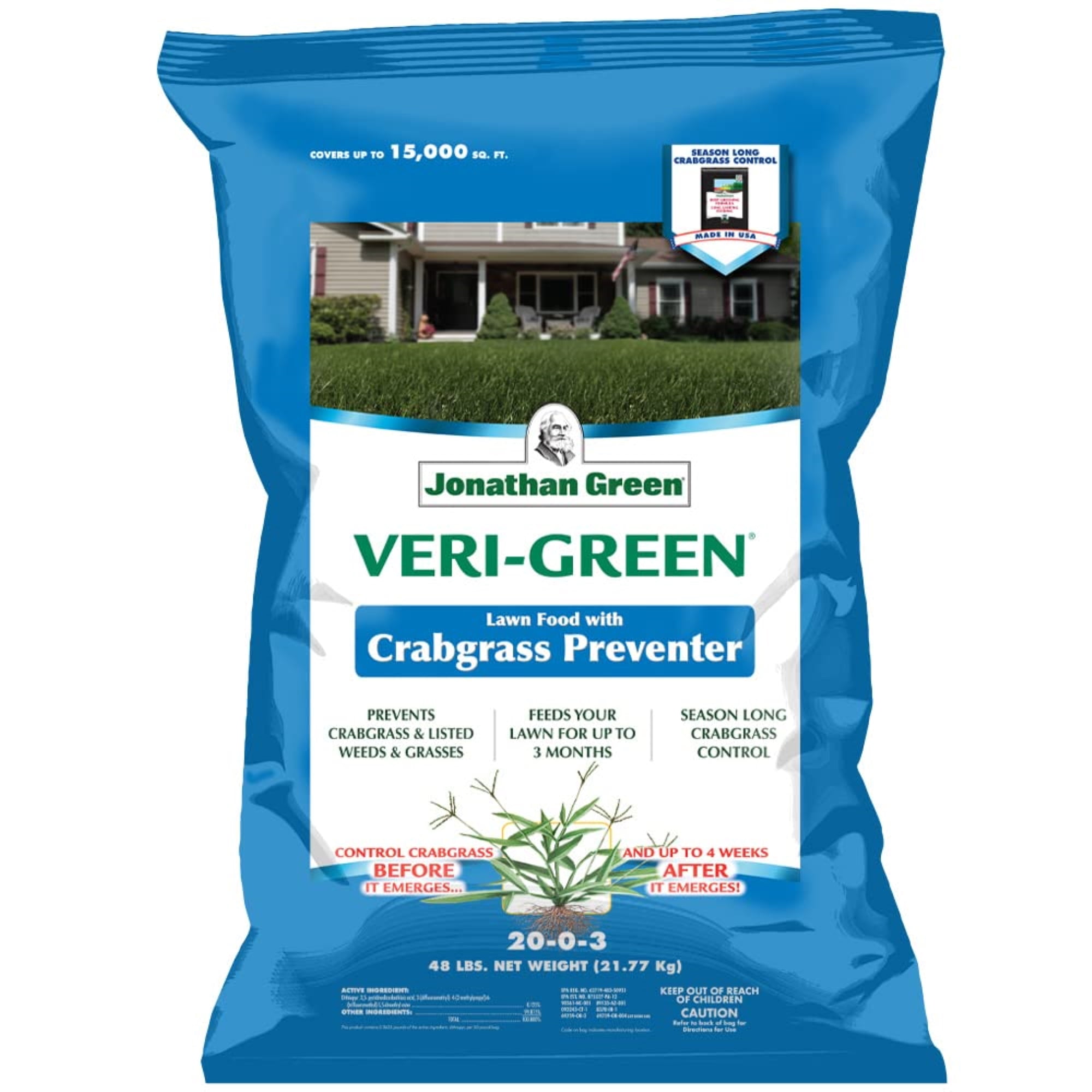 Jonathan Green VeriGreen Lawn Food with Crabgrass Preventer 15M