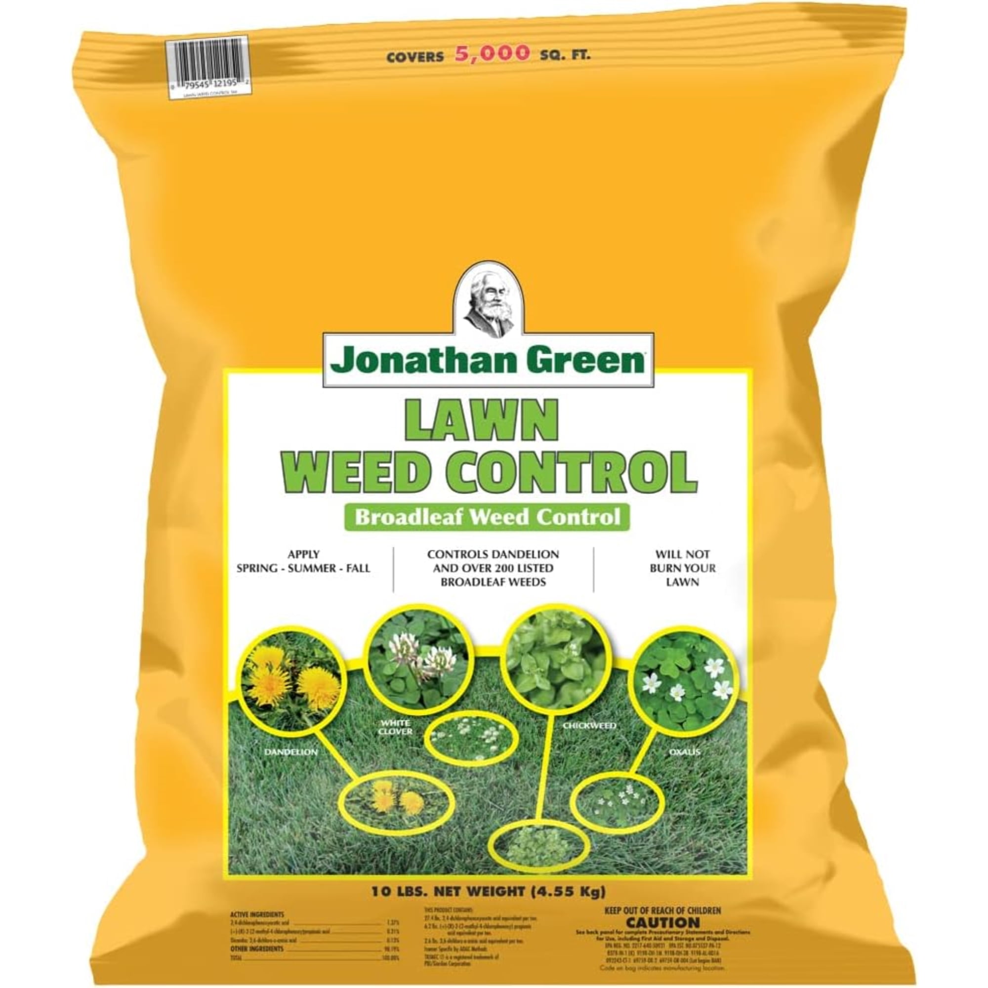 Jonathan Green Weed Control Lawn Weed Killer Granules - 5,000 Sq Ft, 10 lb