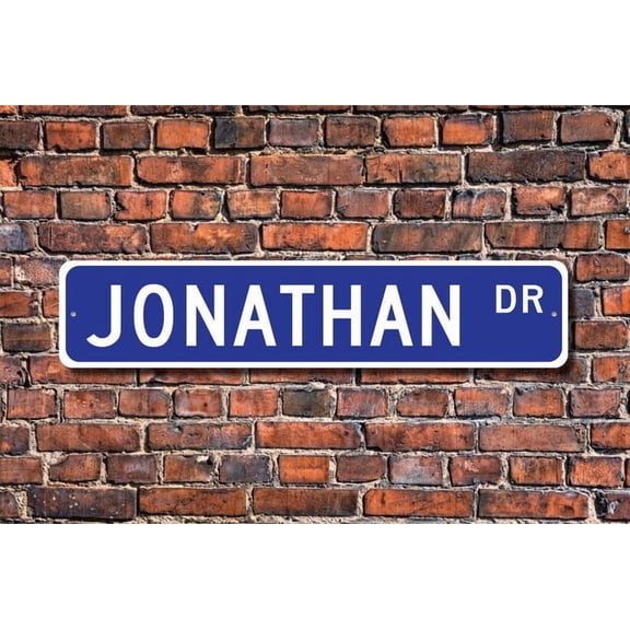 Jonathan Jonathan Sign Jonathan Decor Child Gift Grandchild Gift Jonathan Birthday Gift Metal Aluminum Sign - Size: 16 x 4 Inches