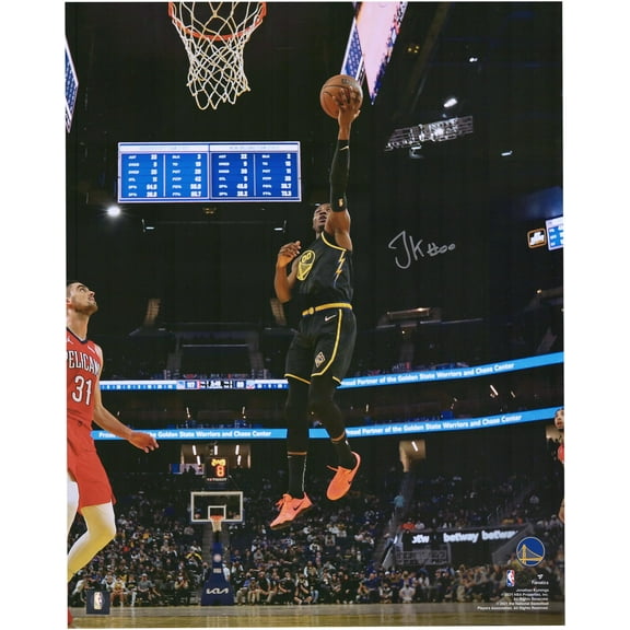 Jonathan Kuminga Golden State Warriors Autographed 16" x 20" Layup vs. New Orleans Pelicans Photograph - Fanatics Authentic Certified