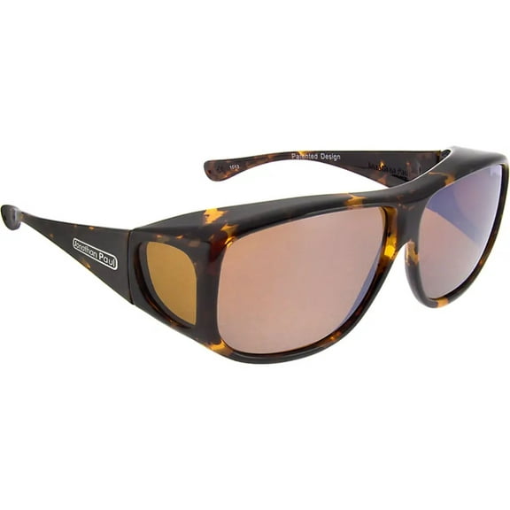 JONATHAN PAUL Polarized Sunglasses Fitovers Aviator Amber Tortoise AV002A Ex Large