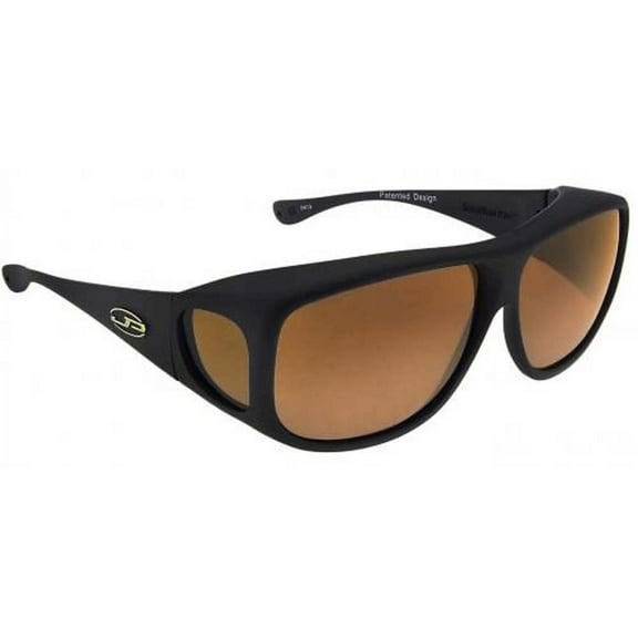 New JONATHAN PAUL Polarized Sunglasses Fitovers Aviator Black AV001A Extra Large
