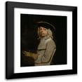 thumbnail image 1 of Jonathan Richardson the Elder 12x14 Black Modern Framed Museum Art Print Titled - Portrait of the Artist, 1 of 5