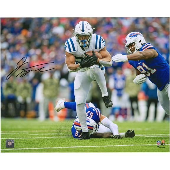 Jonathan Taylor Indianapolis Colts Autographed 16" x 20" 5 TDs vs. Buffalo Photograph - Fanatics Authentic Certified