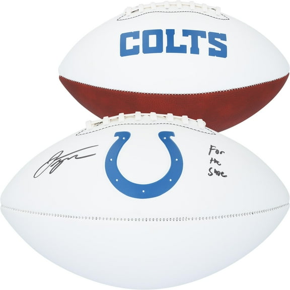 Jonathan Taylor Indianapolis Colts Autographed Franklin White Panel Football with "For The Shoe" Inscription - Fanatics Authentic Certified