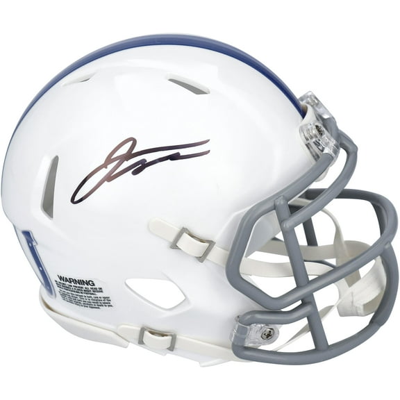 Jonathan Taylor Indianapolis Colts Autographed Riddell 2021 Season Throwback Logo Speed Mini Helmet - Fanatics Authentic Certified
