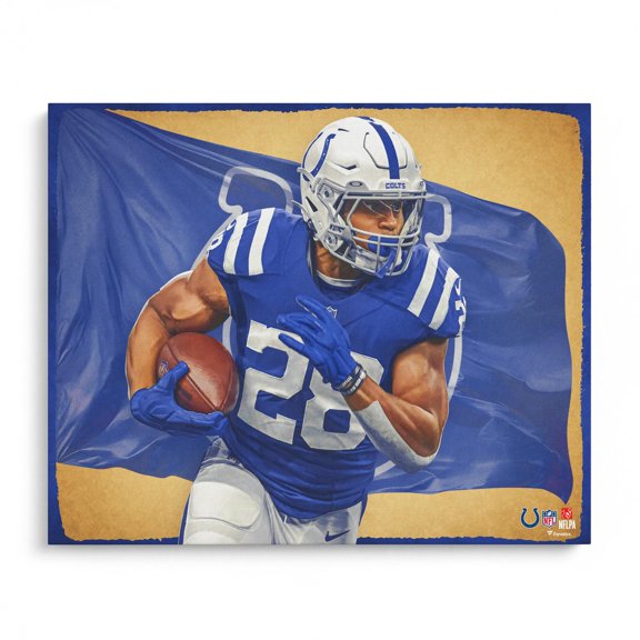Jonathan Taylor Indianapolis Colts Unsigned 16" x 20" Photo Print - Designed by Artist Brian Konnick