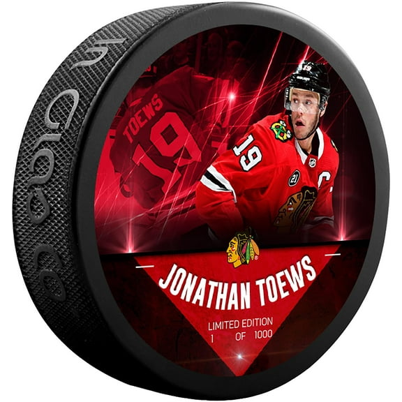 Jonathan Toews Chicago Blackhawks Unsigned Fanatics Exclusive Player Hockey Puck - Limited Edition of 1000