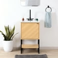 thumbnail image 1 of JONATHAN Y Juhl 20 in. W x 18 in. D x 33 in. H, Chevron-Front 2-Shelf, Bath Vanity Cabinet ONLY, Oak, VAN1012A, 1 of 7