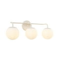 thumbnail image 1 of Jonathan Y 25" 3-Light Metal/Frosted Glass Contemporary LED Vanity Light, Almond, 1 of 7