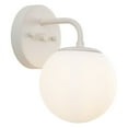 thumbnail image 1 of Jonathan Y 5.75" 1-Light Metal/Frosted Glass Contemporary LED Vanity Light, Almond, 1 of 7