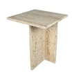 thumbnail image 1 of JONATHAN Y Cecil 18.5" Contemporary Natural Marble Handmade T-Shaped End Table, Travertine, MTB1104B, 1 of 7