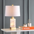 thumbnail image 1 of JONATHAN Y Eloise 23" Coastal Glam Alabaster/Metal LED Table Lamp, White/Gold Painting, JYL6202A, 1 of 9