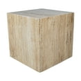 thumbnail image 1 of JONATHAN Y Felix 15" Contemporary Natural Marble Handmade Cube End Table, Travertine, MTB1101D, 1 of 6