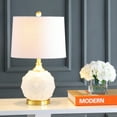 thumbnail image 1 of Ilsa 22" Dotted Glass/Metal LED Table Lamp, White/Brass Gold by JONATHAN Y, 1 of 8