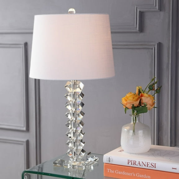JONATHAN Y Julia 25.5" Crystal LED Table Lamp, Clear, JYL2013A