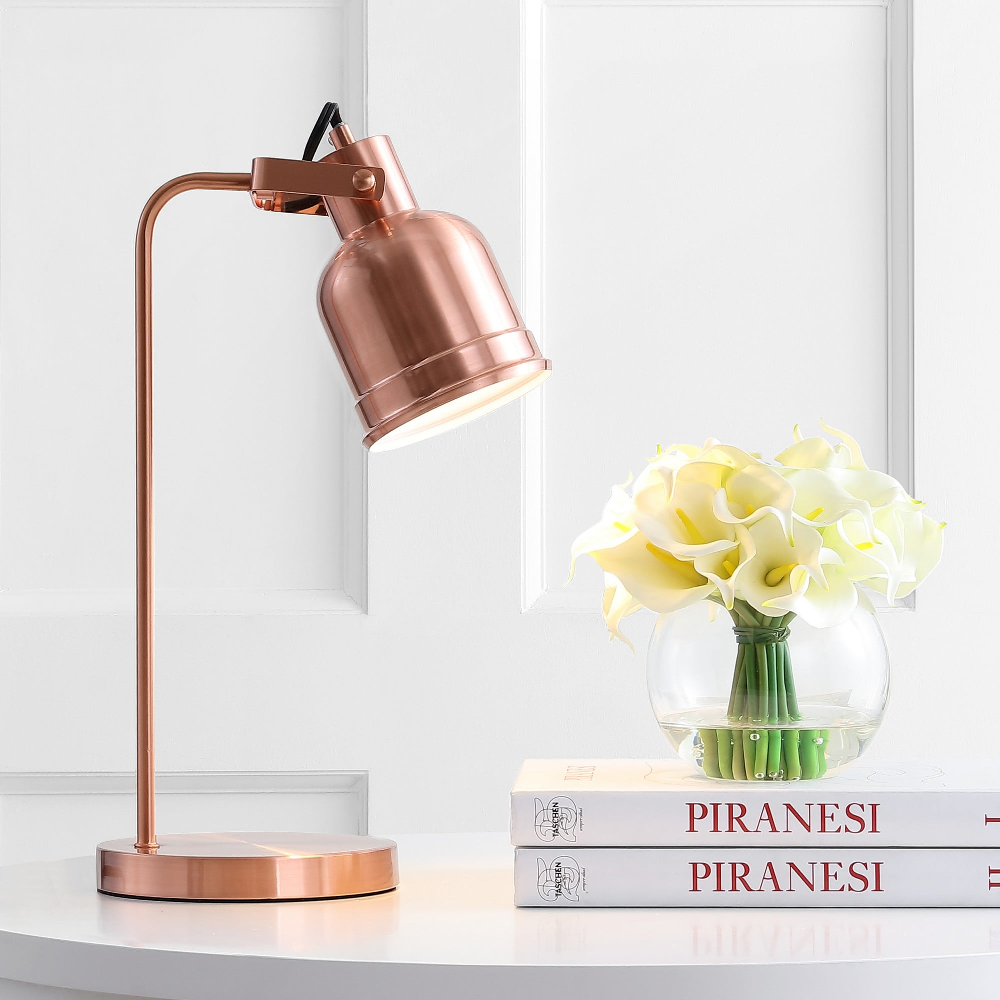Edgar 18" Copper Metal LED Task Lamp with Dome Shade