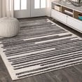 thumbnail image 1 of JONATHAN Y MOROCCAN HYPE 8 x 10 Area Rug, Khalil Berber Stripe - Cream/Black, MOH207A-8, 1 of 11