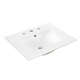 thumbnail image 1 of JONATHAN Y Ancillary 3-Hole 24 in. W x 18.25 in. D Classic Contemporary Rectangular Ceramic Single Sink Basin Vanity Top, White, 1 of 8