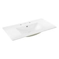 thumbnail image 1 of JONATHAN Y Ancillary 3-Hole 36 in. W x 18.25 in. D Classic Contemporary Rectangular Ceramic Single Sink Basin Vanity Top, White, 1 of 8