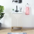 thumbnail image 1 of JONATHAN Y Rowan 20 in. W x 18 in. D x 33 in. H, 2-Shelf, Bath Vanity Cabinet ONLY, White, VAN1018D, 1 of 7