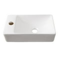 thumbnail image 1 of Jonathan Y Wall Mounted Rectangular Ceramic Mini Sink, Left-Side Faucet, White, 1 of 6